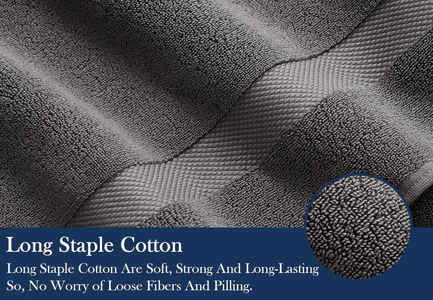 Delara Organic Cotton Luxuriously Plush Bath Towel 10 Piece Set|GOTS & Oeko-TEX Certified|Premium Hotel Quality Towels|Feather Touch Technology|650 GSM Long Staple|Soft, Quick Dry & Ultra-Absorbent