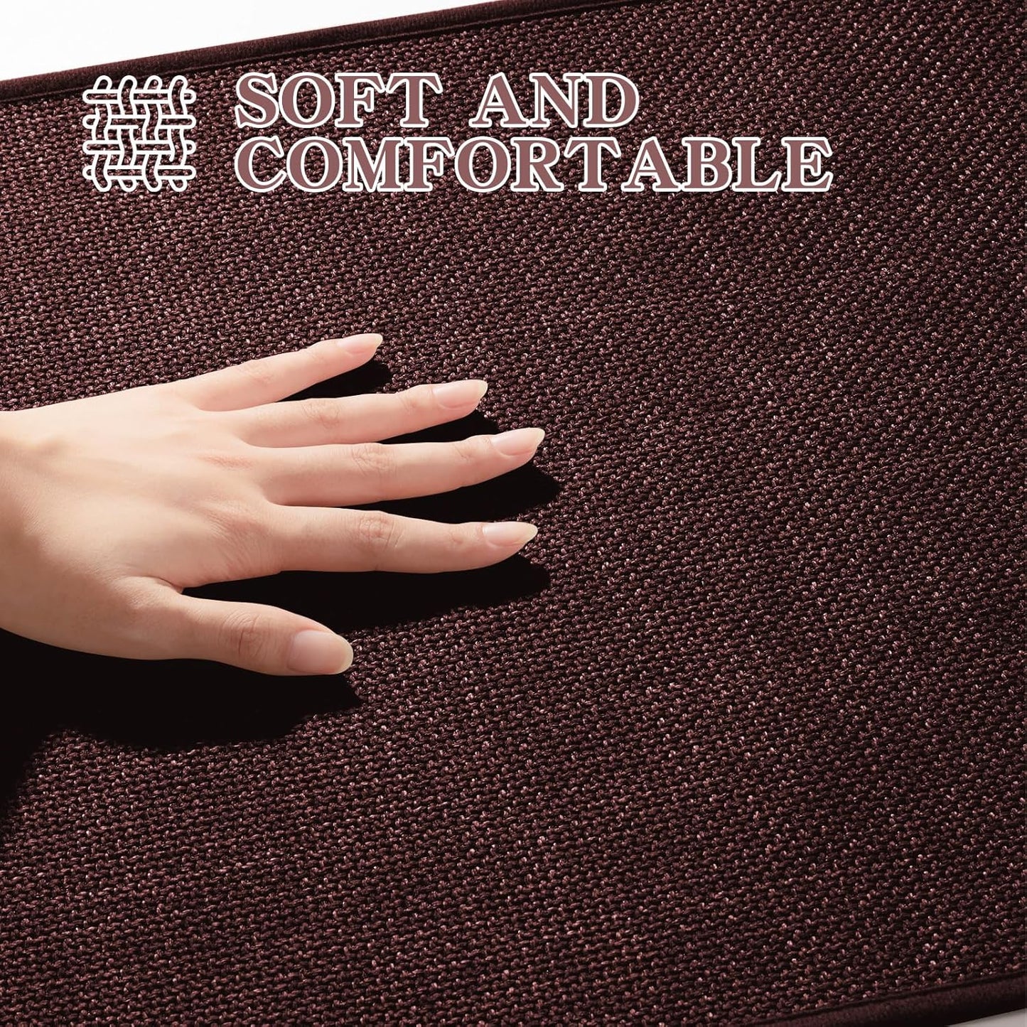 chakme Bathroom Rugs Mat 47x17, Ultra Thin Non Slip Bath Rug Runner Quick Dry Absorbent Bath Mat for Bathroom, (Dark Purple, 47"x17")