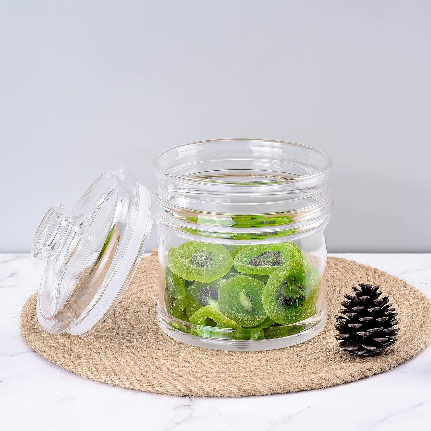 35 oz Reinforced Small Acrylic Storage Jar, Airtight Lid Cookie Jar | Suitable for Cookies, Dried Fruits, Nuts, Herbs,Cereals,etc