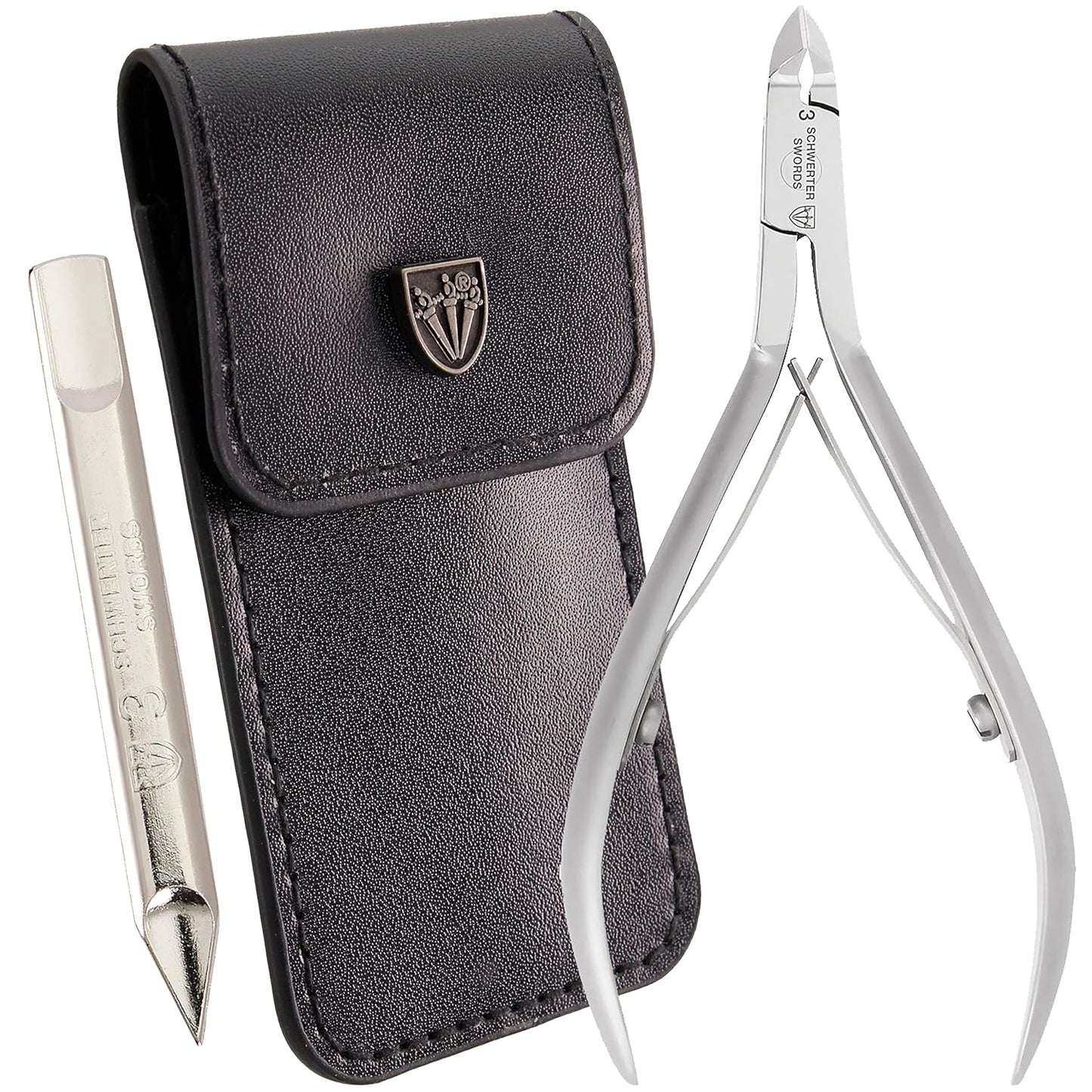 3 Swords Germany – brand quality stainless CUTICLE SKIN NIPPERS - REMOVER - CUTTER manicure pedicure grooming for professional fingernail & toenail care by 3 Swords