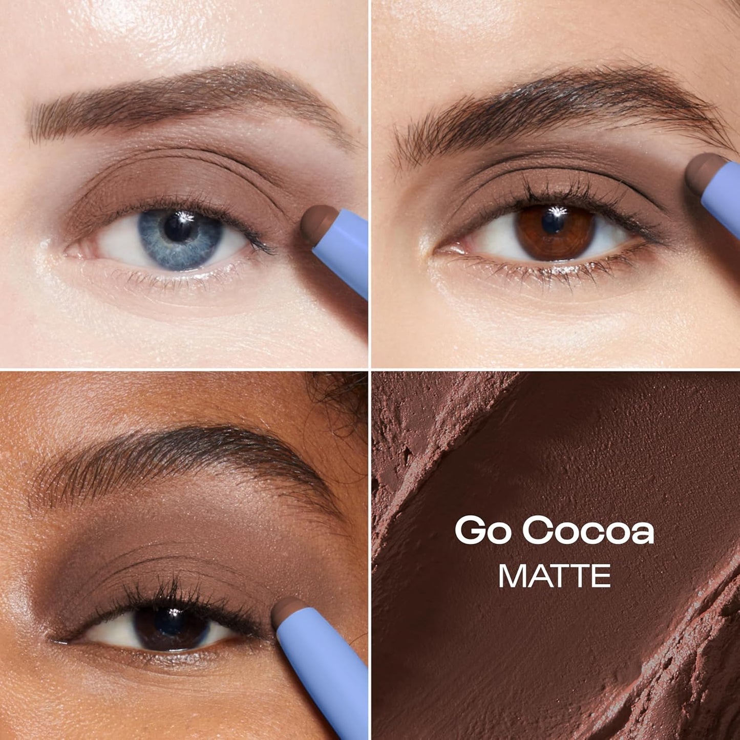 ALLEYOOP 11th Hour Waterproof Cream Eyeshadow Stick – Long-Lasting Eye Shadow Pencil & Eyeliner, Cream to Powder Stick & Highlighter – Smudge-Proof Eyeshadow Matte, Go Cocoa Matte