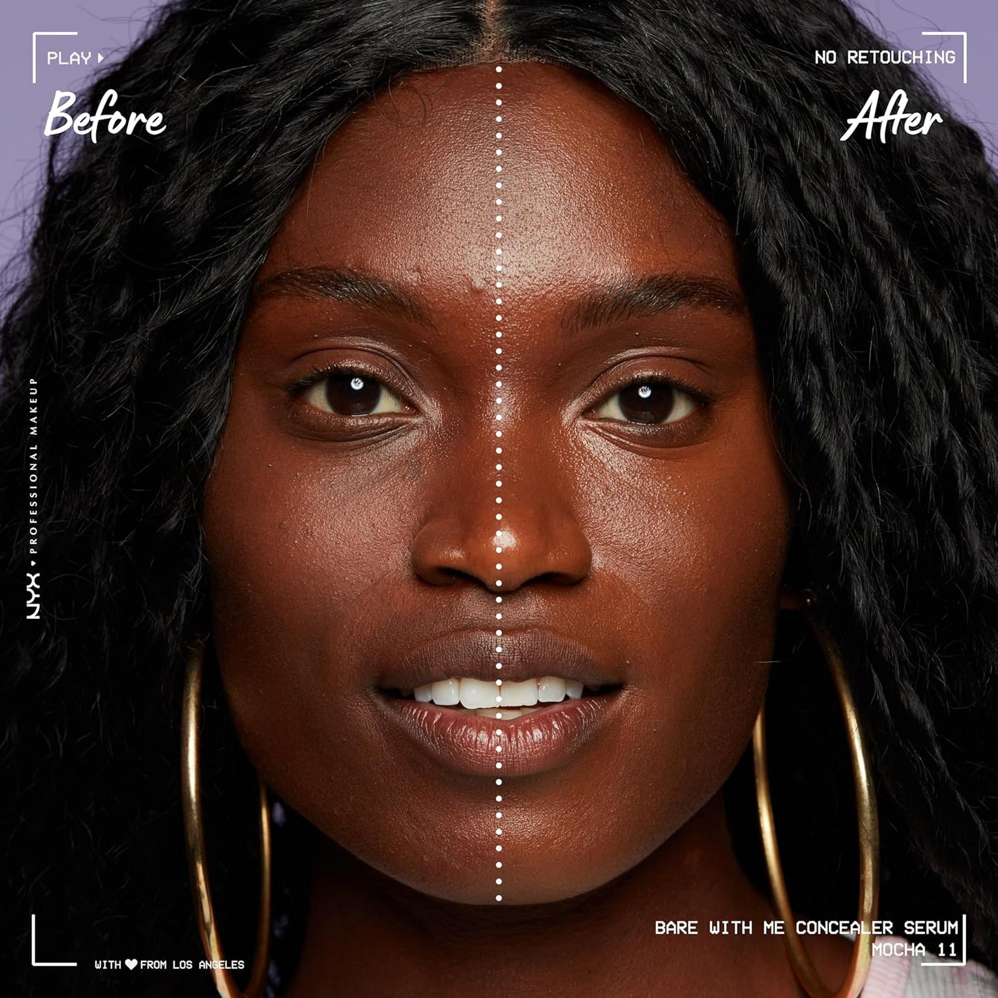 NYX PROFESSIONAL MAKEUP Bare With Me Concealer Serum, Concealer Makeup For Up To 24Hr Hydration - Mocha