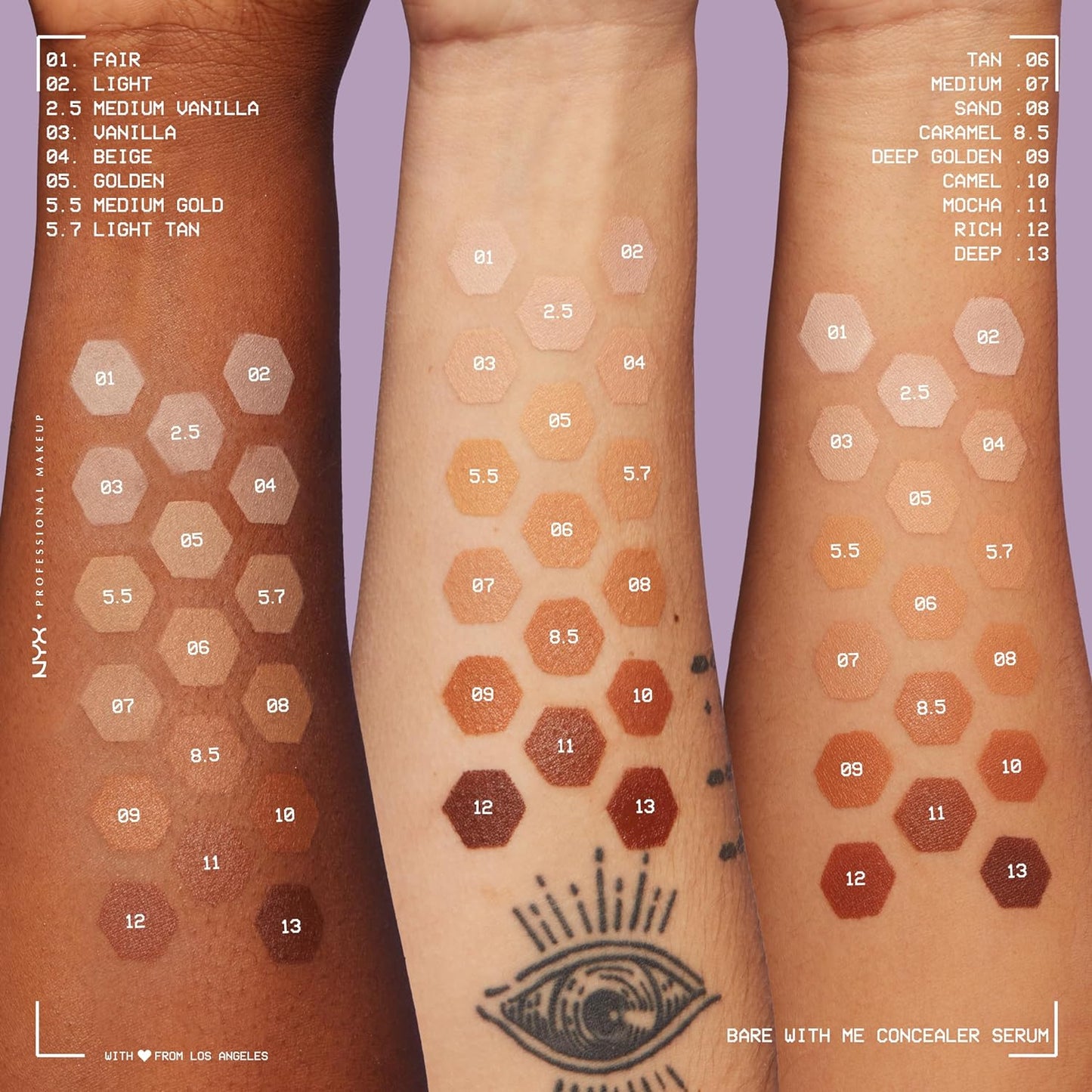 NYX PROFESSIONAL MAKEUP Bare With Me Concealer Serum, Concealer Makeup For Up To 24Hr Hydration - Beige