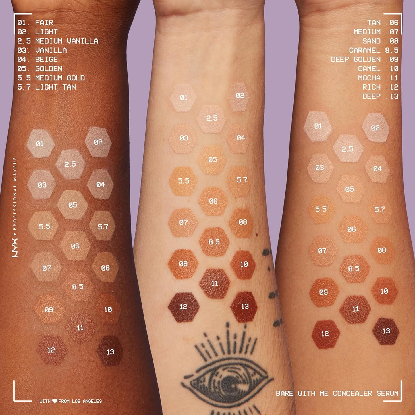 NYX PROFESSIONAL MAKEUP Bare With Me Concealer Serum, Up To 24Hr Hydration - Rich