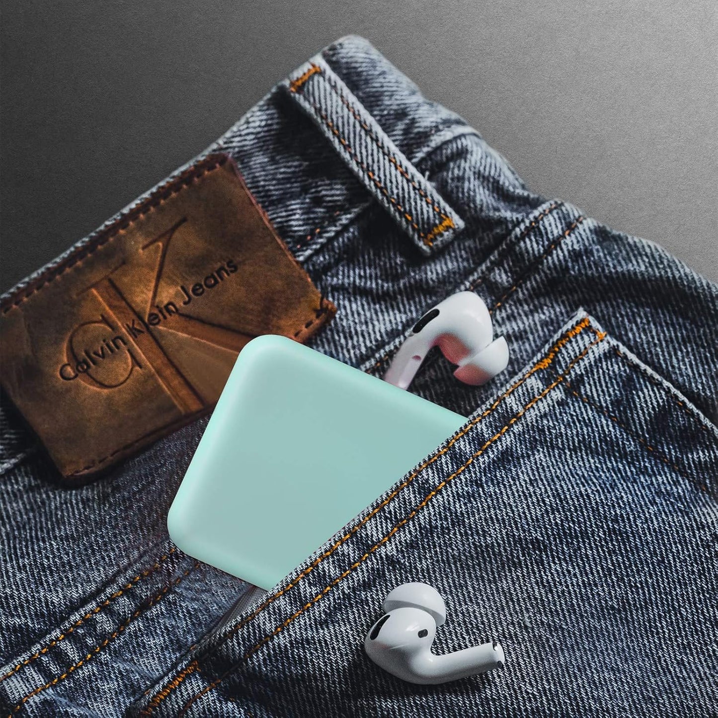 Kintion Pocket Mirror, 1X/3X Magnification LED Compact Travel Makeup Mirror with Light for Purse, 2-Sided, Portable, Folding, Handheld, Small Lighted Mirror for Gift, Cyan