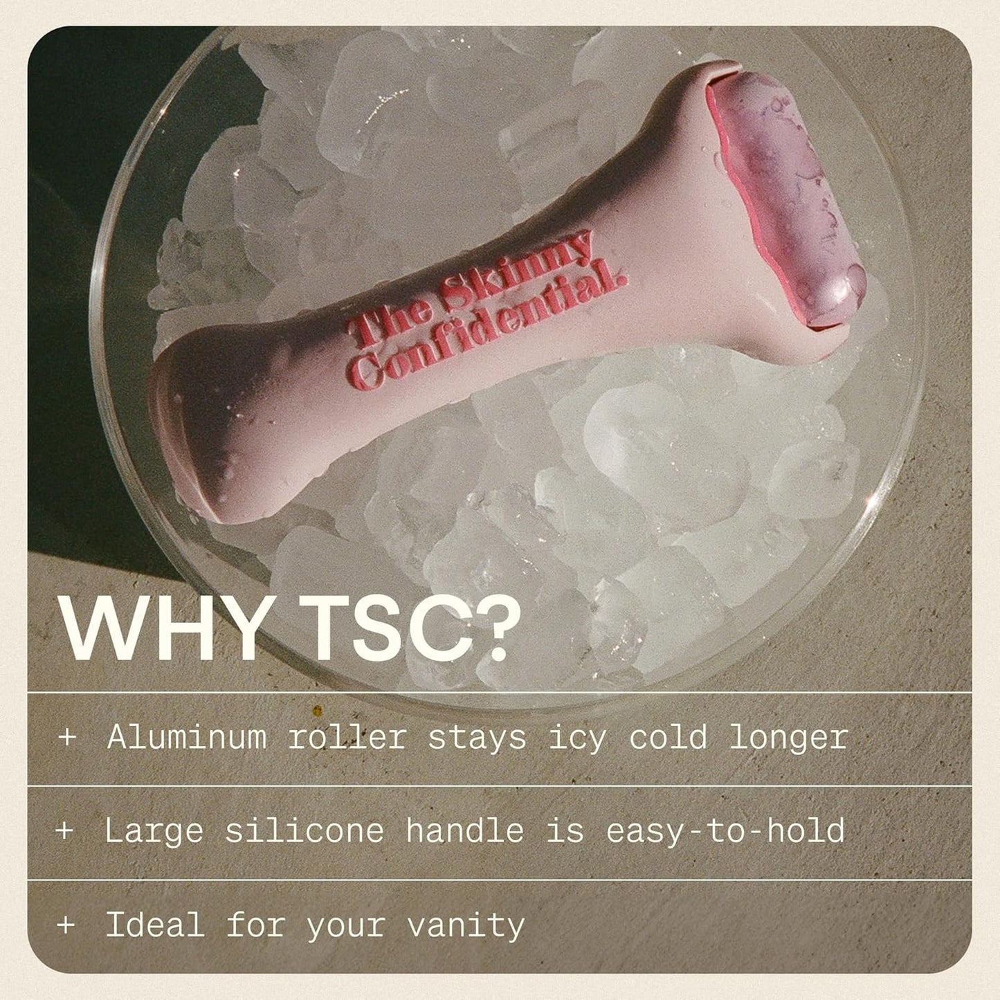 The Skinny Confidential HOT Mess Ice Roller for Face - Facial Roller Skincare Tools Contour, Tighten & De-Puff Skin - Self Care Beauty Gift for Women & Men for Clear, Radiant & Smoother-Looking Skin