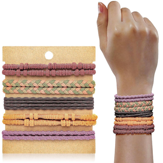 Hair Tie Bracelet, 10Pcs Boho Hair Ties For Girls and Women, Elastic Hair Ties, Hair Bands For Ponytails, Ponytail Holder For Daily Life, Sport, Cooking, Working