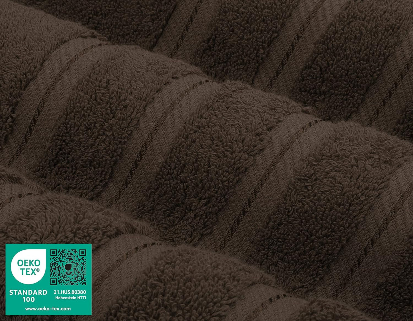 American Soft Linen Luxury 4 Piece Bath Towel Set, 600 GSM 100% Cotton Turkish Bath Towels for Bathroom, 27x54 in Extra Large Bathroom Shower Towels, Brown