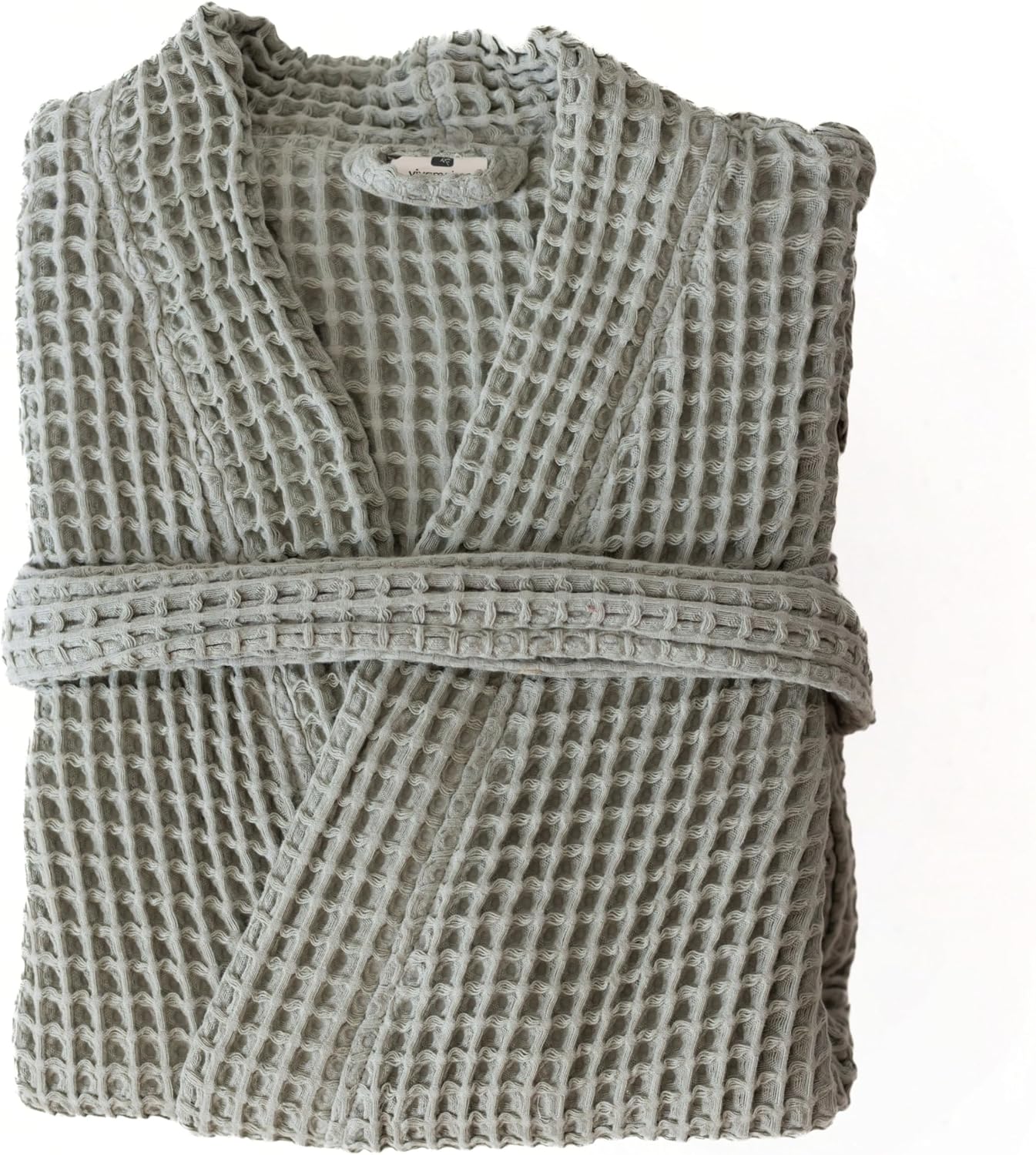 Womens Kimono Waffle Robe - Lightweight 100% Turkish Cotton Housecoat for All-Day Lounging - Bathrobe for Shower