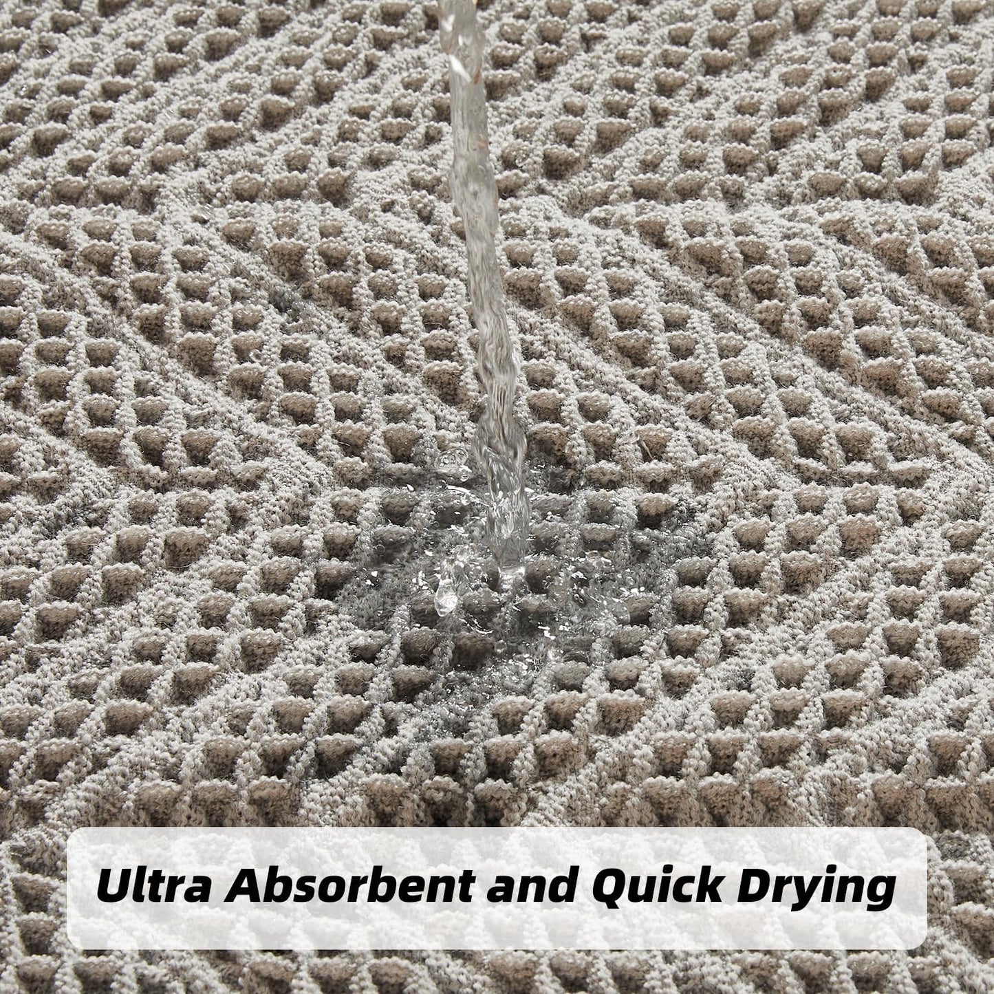 Bathroom Runner Rug Super Absorbent Non Slip Long Bath Mat Machine Washable Boho Bathroom Rugs Quick Dry Rug Runners for Hallway Bedroom Laundry Room,Grey, 2'x 6'(24" x 72")