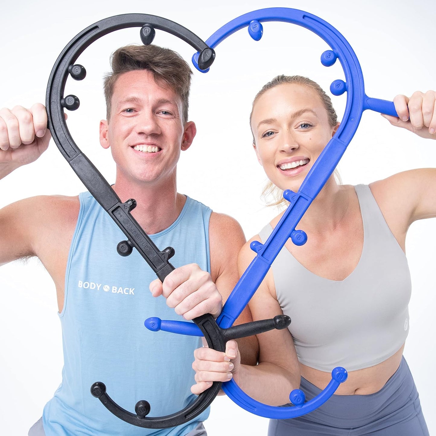 Body Back Buddy Elite His and Hers Bundle– USA Made – Trigger Point Massage Tool, Neck and Back Massager Handheld, Manual Self Massager, Massage Cane