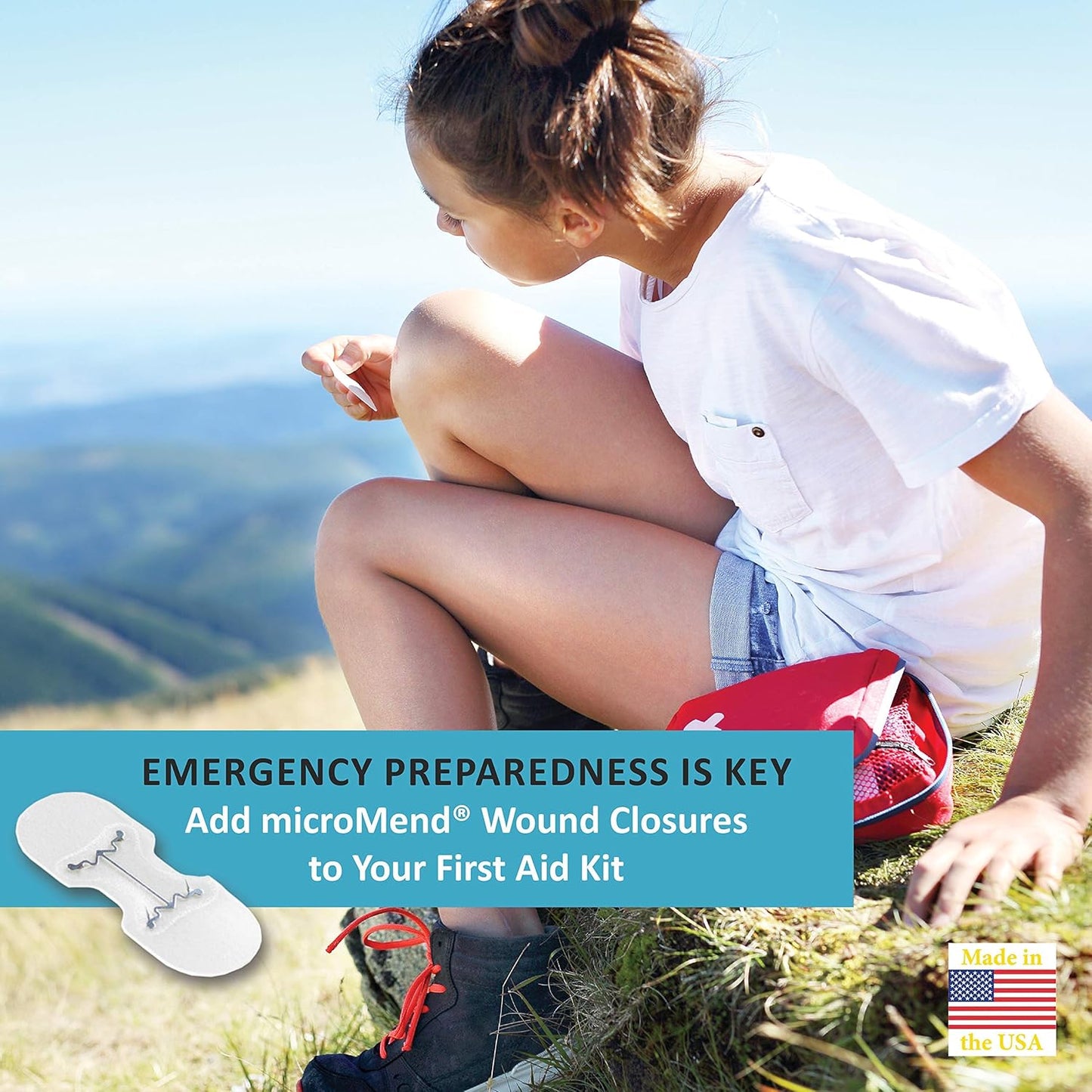 Emergency Wound Closures Surgical Quality Laceration Repair Without Stitches - Think Ahead - Be Prepared- (Emergency Wound Closures XS/SM (2 Devices - 1 Alcohol Prep Pad - 1 Gauze)
