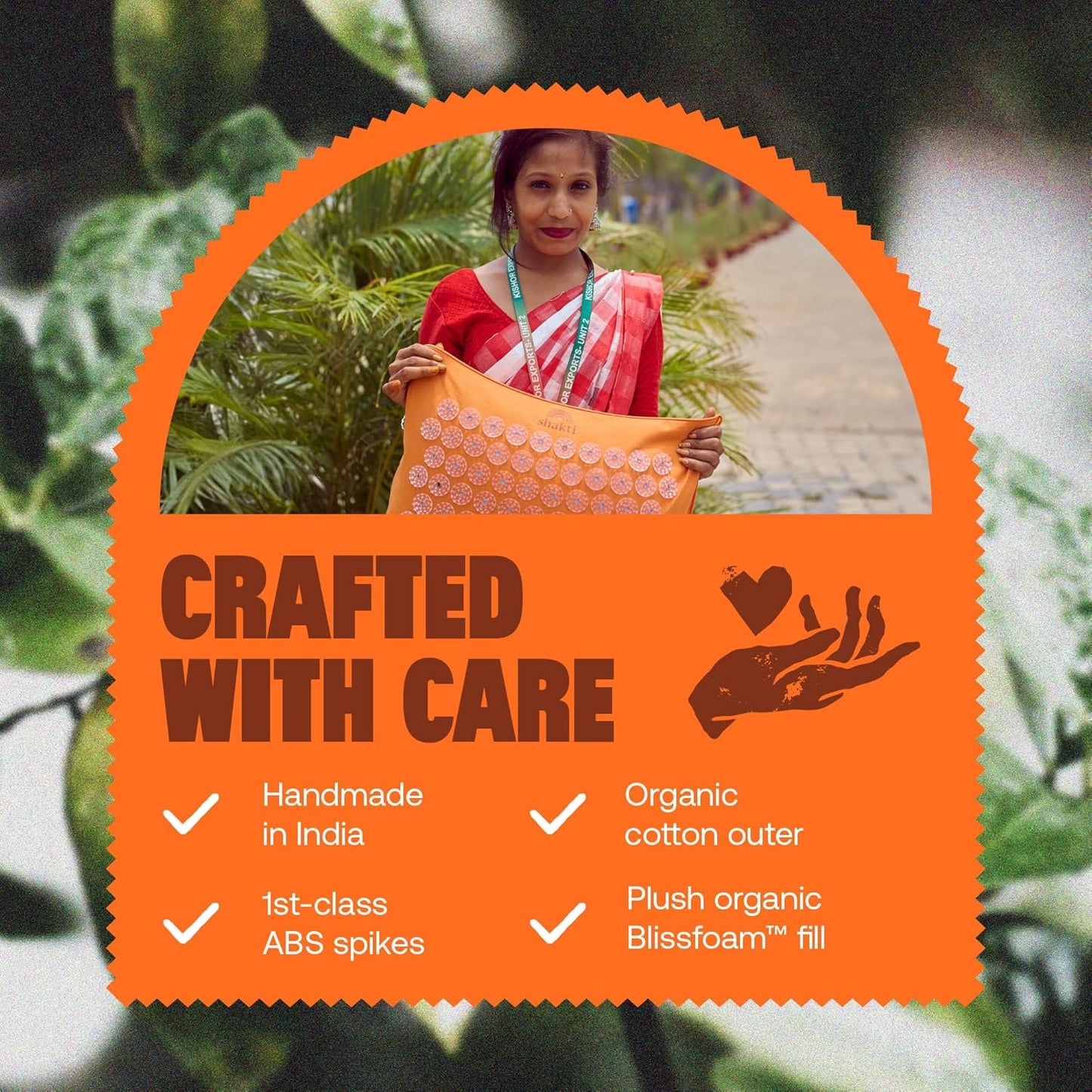 ShaktiMat Premium Acupressure Pillow, Original Intensity in Tulsi, Massage Muscles, Aid Sleep & Unlock Inner Tension | Similar to Acupuncture, No Needles Required