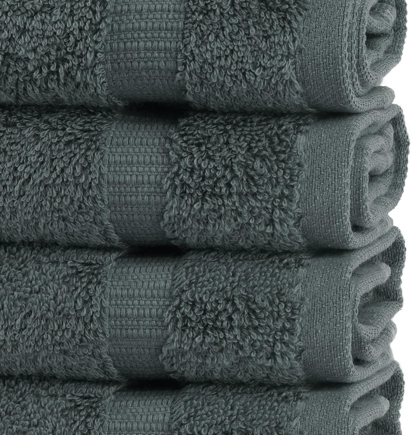 Chakir Turkish Linens | Hotel & Spa Quality 100% Cotton Premium Turkish Towels | Soft & Absorbent (12-Piece Washcloths, Dark Gray)