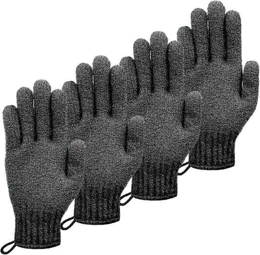MIG4U Shower Exfoliating Scrub Gloves, Bathing Gloves Body Wash Dead Skin Removal Deep Cleansing Sponge Loofah for Women Men