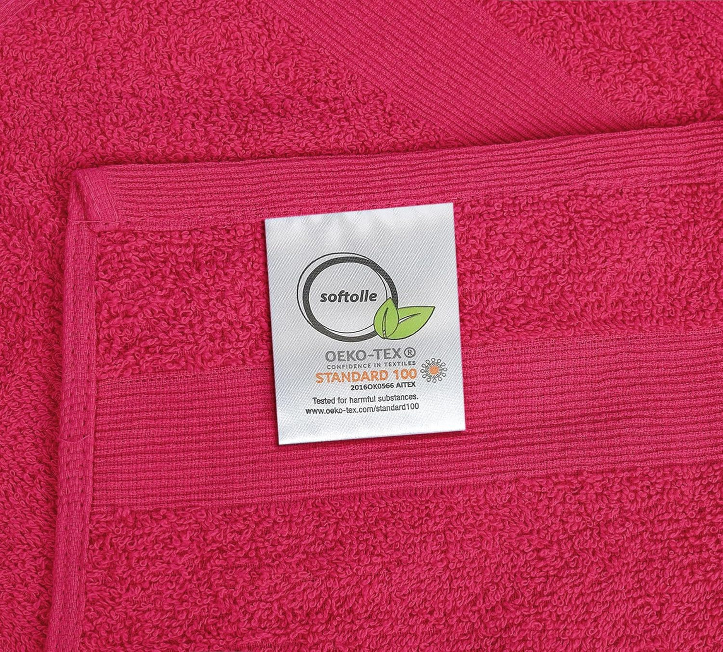 Premium Wash Cloths Pack of 12 (13" x 13") 100% Ring Spun Cotton | Luxury Washcloths | Ultra Soft Face Towels | Highly Absorbent Wash Cloths for face (Raspberry)