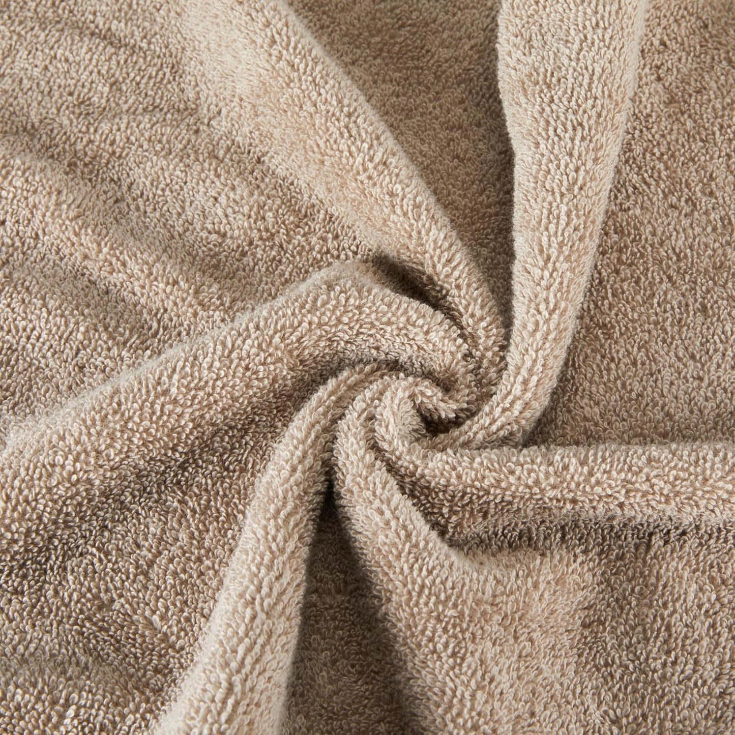 Amazon Basics Fade-Resistant 100% Cotton Hand Towel, 6 Pack, 16"x26", Taupe