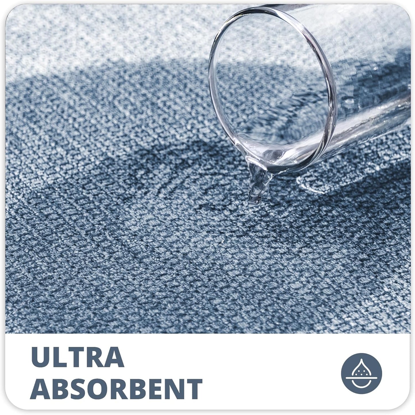 Bath Mat,Ultra Thin Bathroom Runner Rugs,Large Bath Mats for Bathroom,Quick Dry,Non-Slip,Machine Washable,Low Pile,Bath Rug,Shower Outside,Sink,Home Decor Accessories.Blue,1'5"x2'11"（17x35inch）