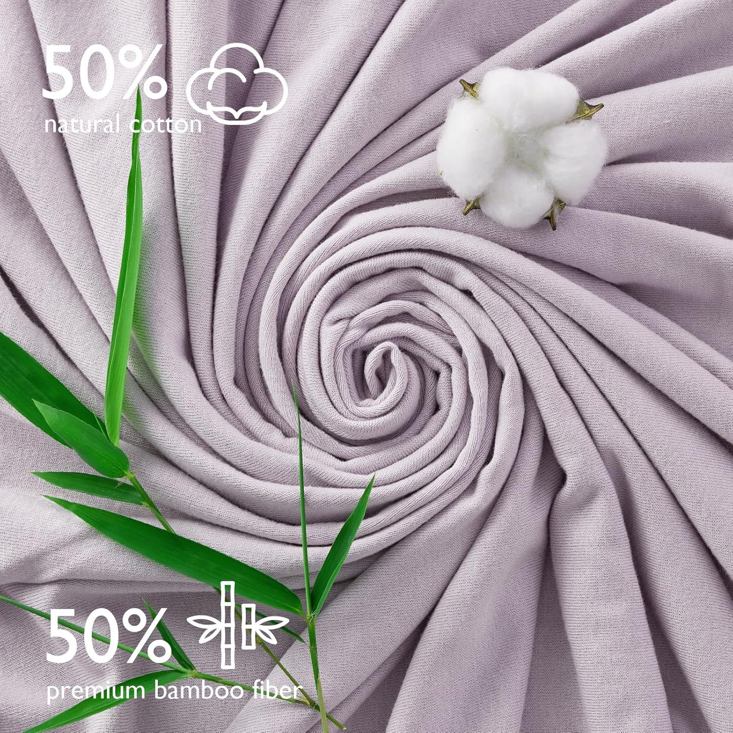 Momcozy Baby Hooded Towel-Made from Cotton, Suitable for Newborn Shower Gifts, 2 Count (Pack of 1), 28 X 28 Inch, Ink Wash Leaves