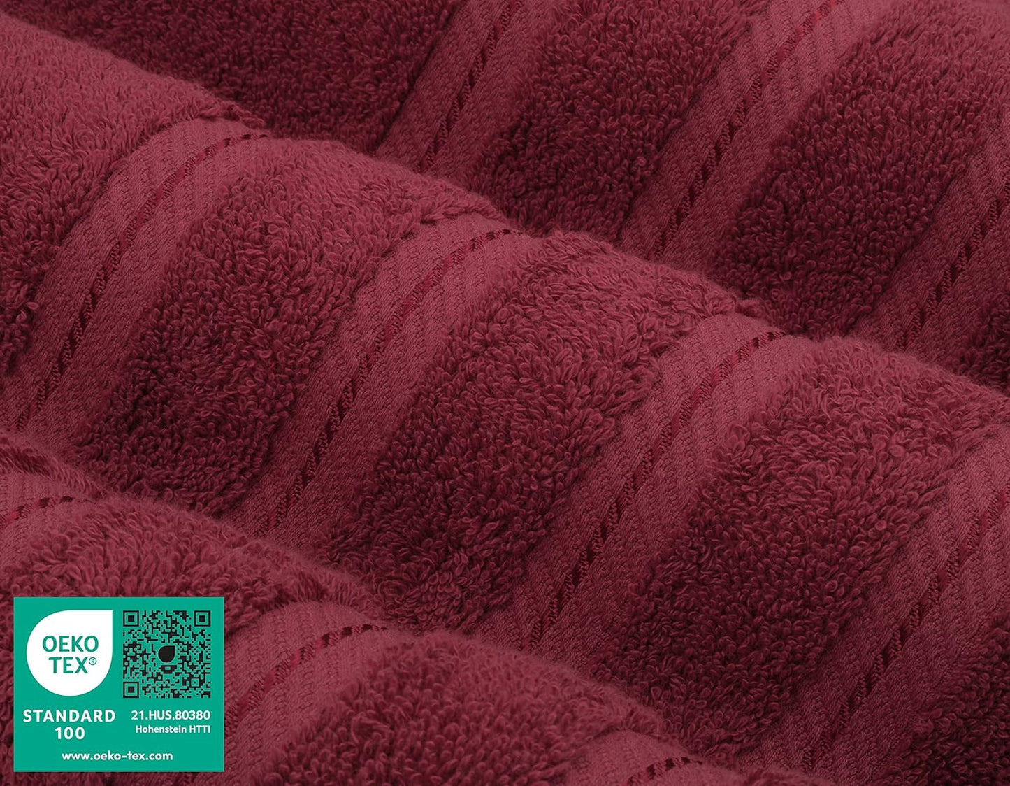 American Soft Linen Premium 3 Piece Towel Set, 1 Bath Towel 1 Hand Towel 1 Washcloth, 600 GSM 100% Cotton Turkish Towels for Bathroom, Bordeaux Red Towel Set