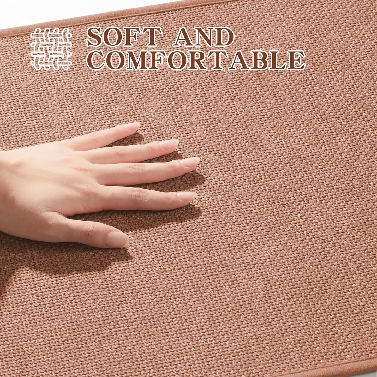 chakme Bathroom Rugs Mat 47x24, Ultra Thin Non Slip Bath Mat Large Quick Dry Absorbent Bath Mat for Bathroom Floor, (Dark Pink, 47"x24")