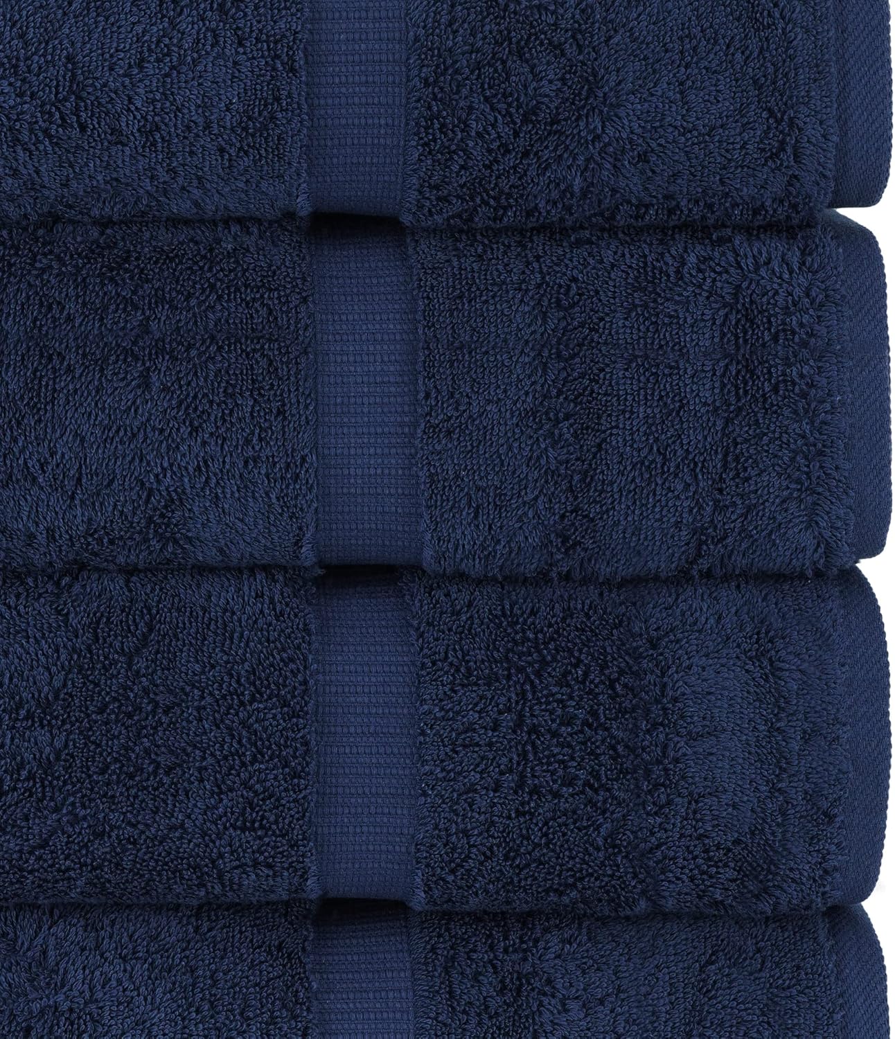 Chakir Turkish Linens | Hotel & Spa Quality 100% Cotton Premium Turkish Towels | Soft & Absorbent (4-Piece Bath Towels, Navy)