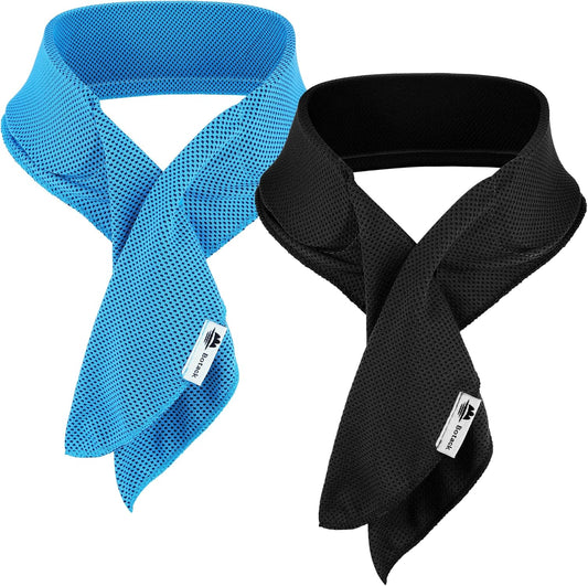 Cooling Neck Wraps with Reusable Gel Ice Pack, Soft Summer Neck Cooler for Golf, Tennis, Outdoor Activities 2 Packs