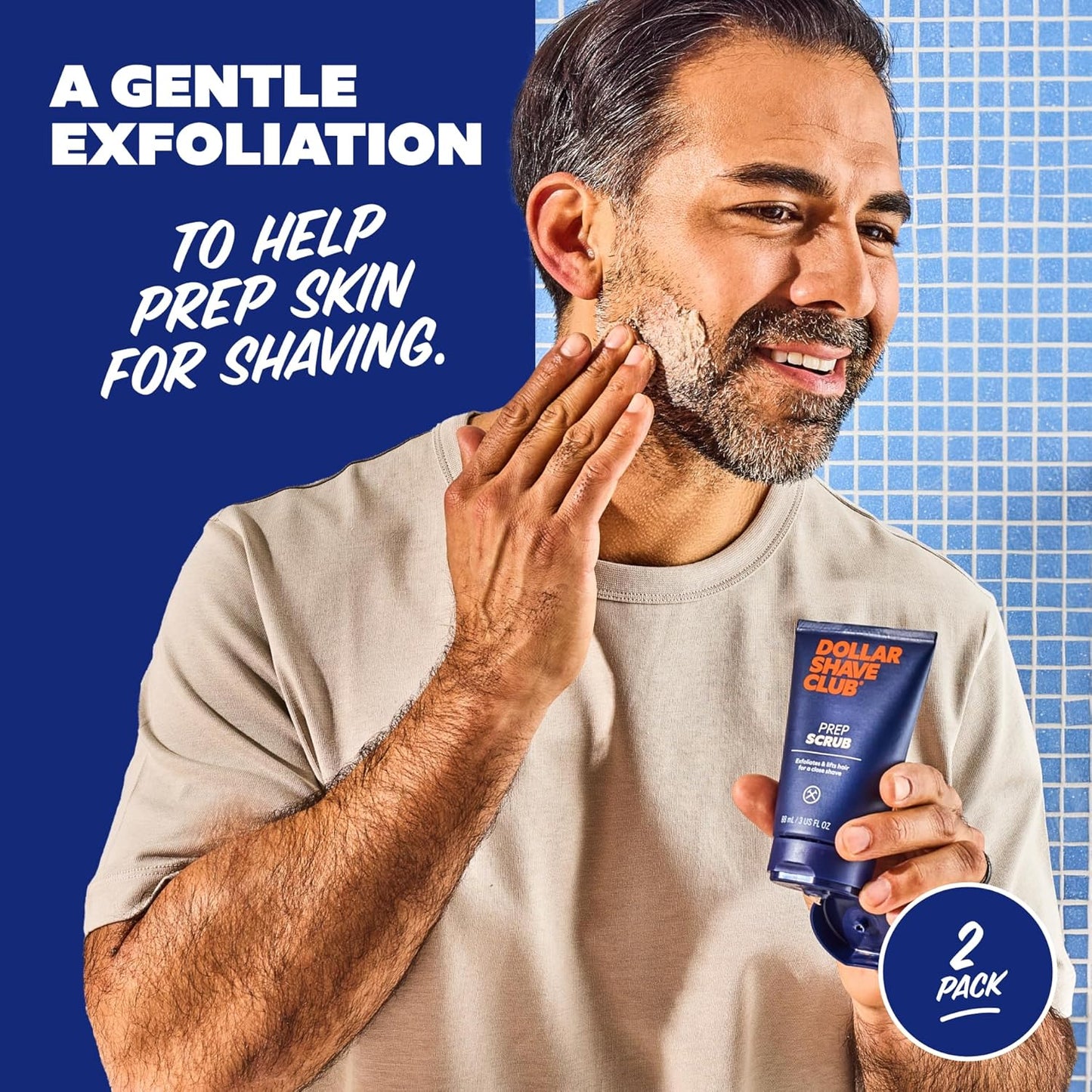 Dollar Shave Club | Prep Scrub 3 ounce (2 Pack) | Pre Shave Scrub to Prevent Ingrown Hairs