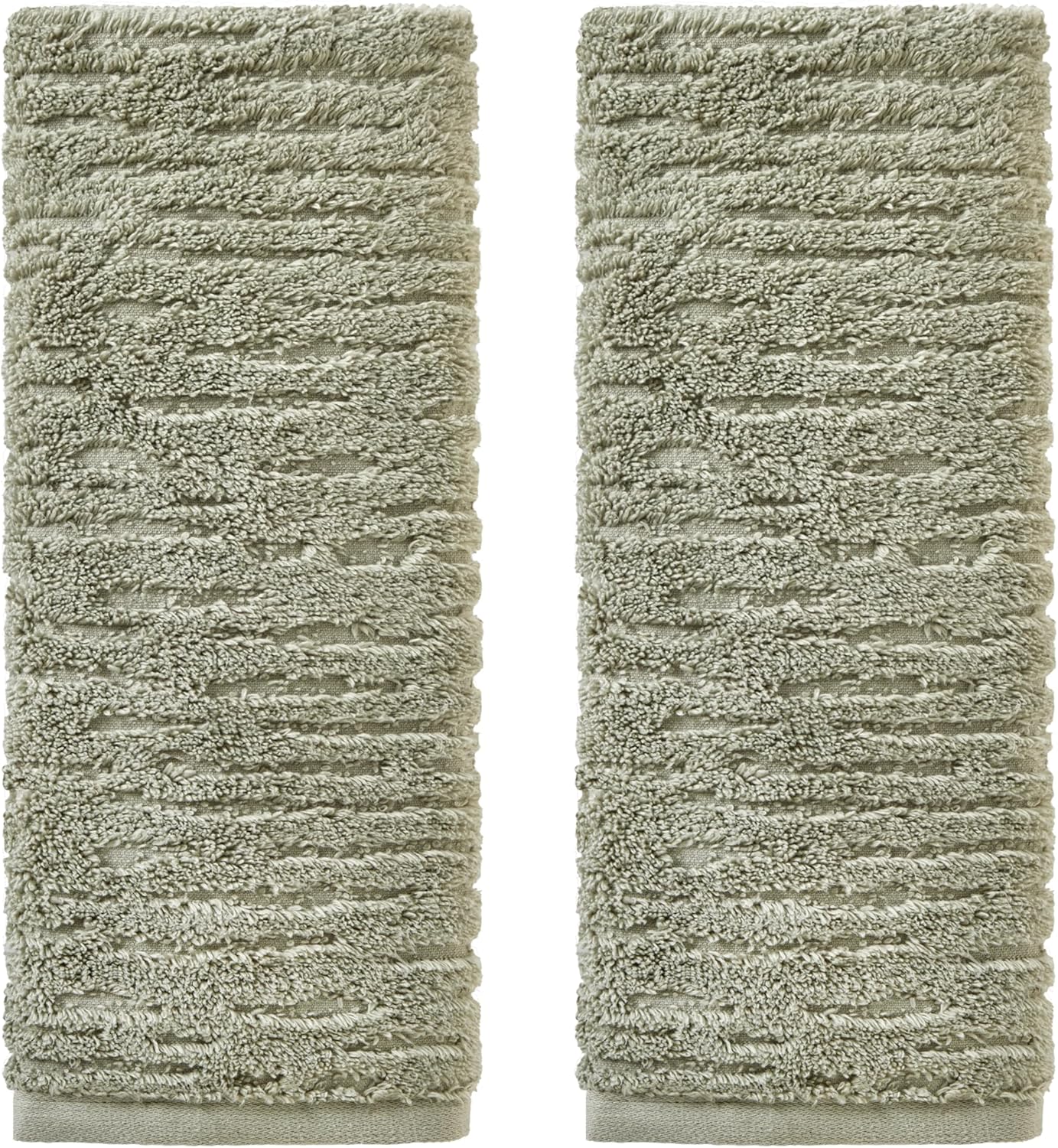 SKL Home CloudSoft Cotton Luxury 2-Piece Hand Towel Set, Sage