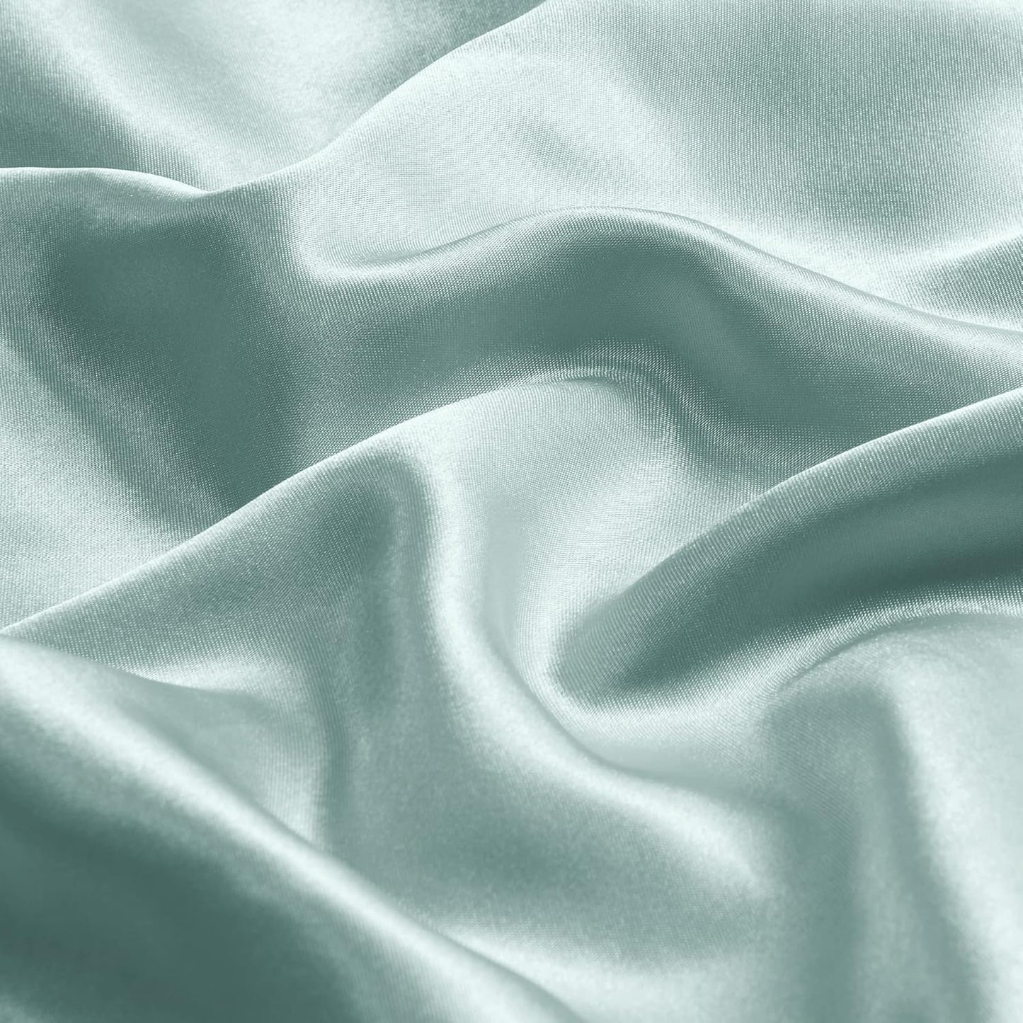 BEDELITE Satin Body Pillow Cover, Super Soft and Cooling Body Pillow Pillowcase for Hair and Skin, Breathable Silky Full Long Pillowcase Cover(20"x54", Haze Blue)