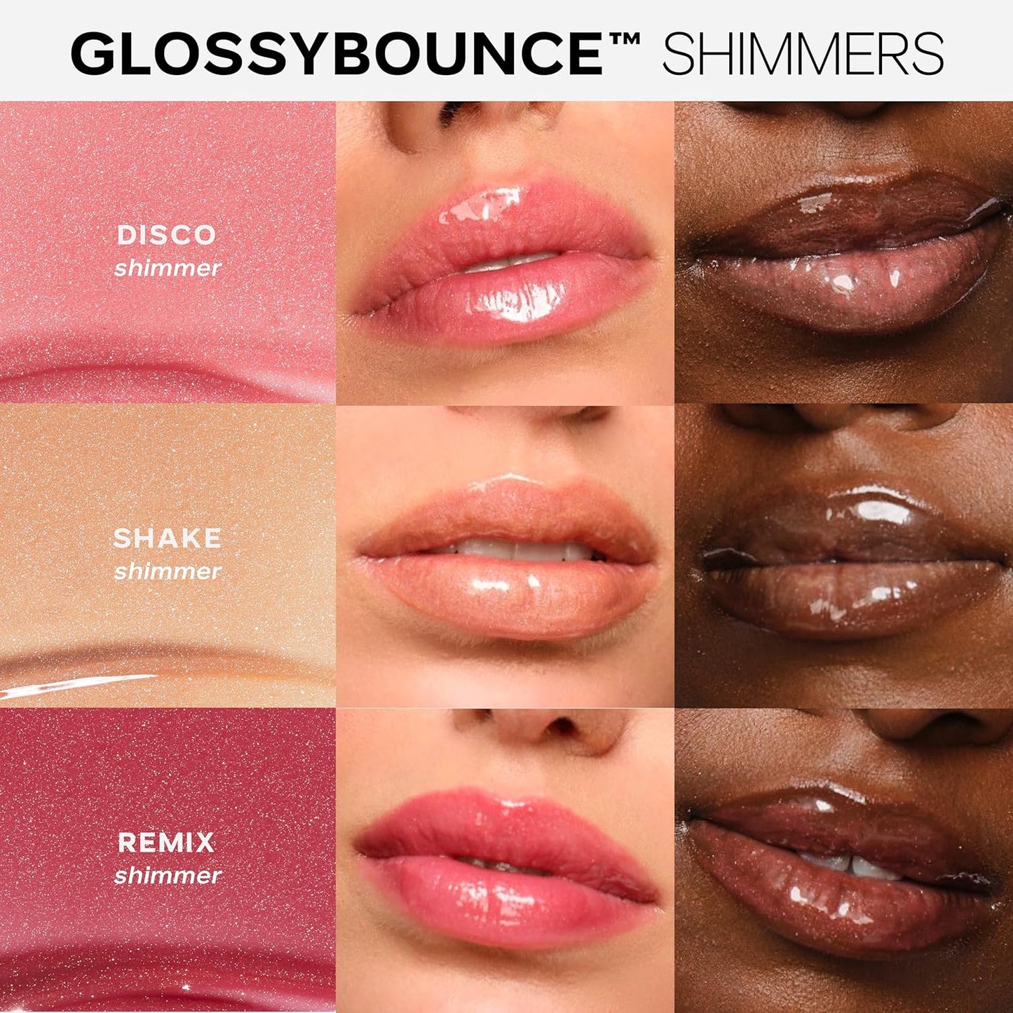 Saie Glossybounce - Hydrating Lip Gloss and Tinted Lip Oil Hybrid with Hyaluronic Acid & Jojoba Oil for Non-Sticky, Ultra-Shiny, Plump & Soft Lips - Everyday Makeup Essential - Remix (.17 oz)