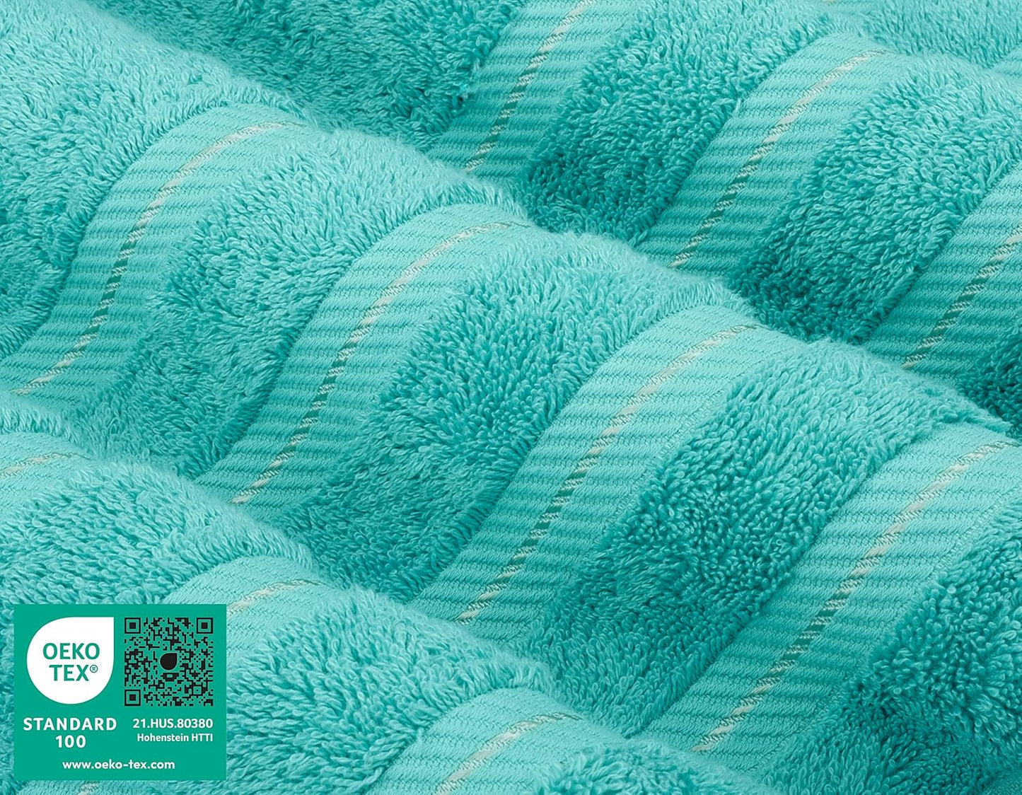 American Soft Linen Premium 3 Piece Towel Set, 1 Bath Towel 1 Hand Towel 1 Washcloth, 600 GSM 100% Cotton Turkish Towels for Bathroom, Turquoise Towel Set