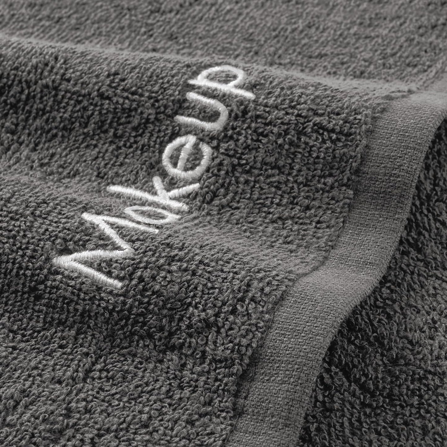 Arkwright Makeup Towels - Pack of 6 - Soft & Gentle Cotton Washcloth Face Make Up Remover, Reusuable Eraser Cloth Essentials for Hosts & Artists, 13 x 13 in, Grey