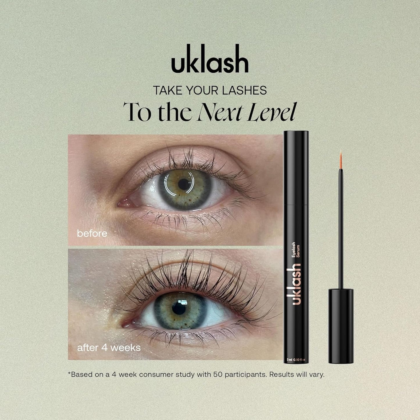 UKLASH Eyelash Growth Serum - #1 Rated Lash Serum for Longer, Fuller Lashes - Formula for Naturally Longer Lashes and Extensions - Vegan & Cruelty-free