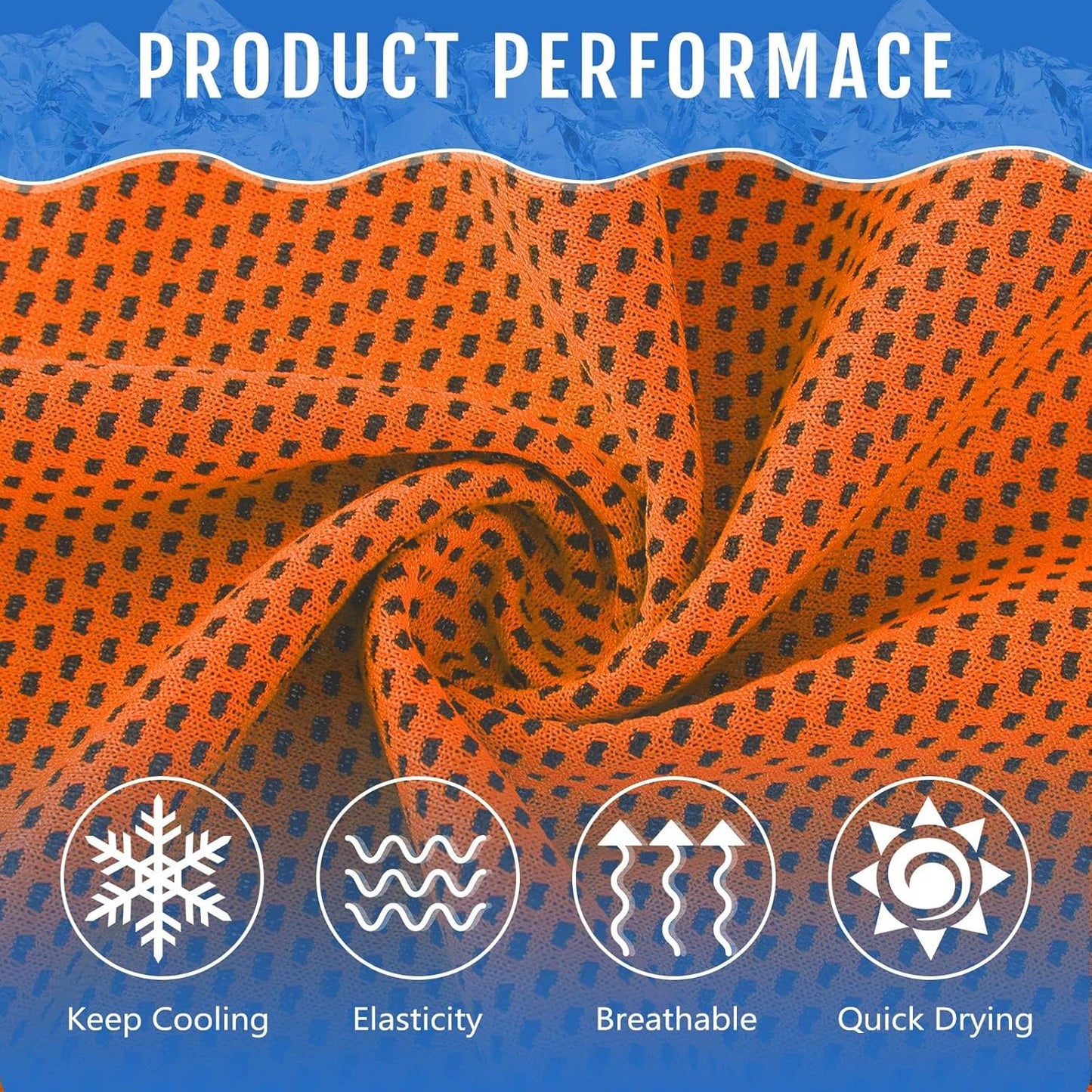 Hosuly 30 Pack Cooling Towels, 40"x12" Ice Breathable Soft Chilly Sweat Rag Microfiber Workout Rags for Gym Cooling Towels for Neck and Face for Yoga Golf Sport Running