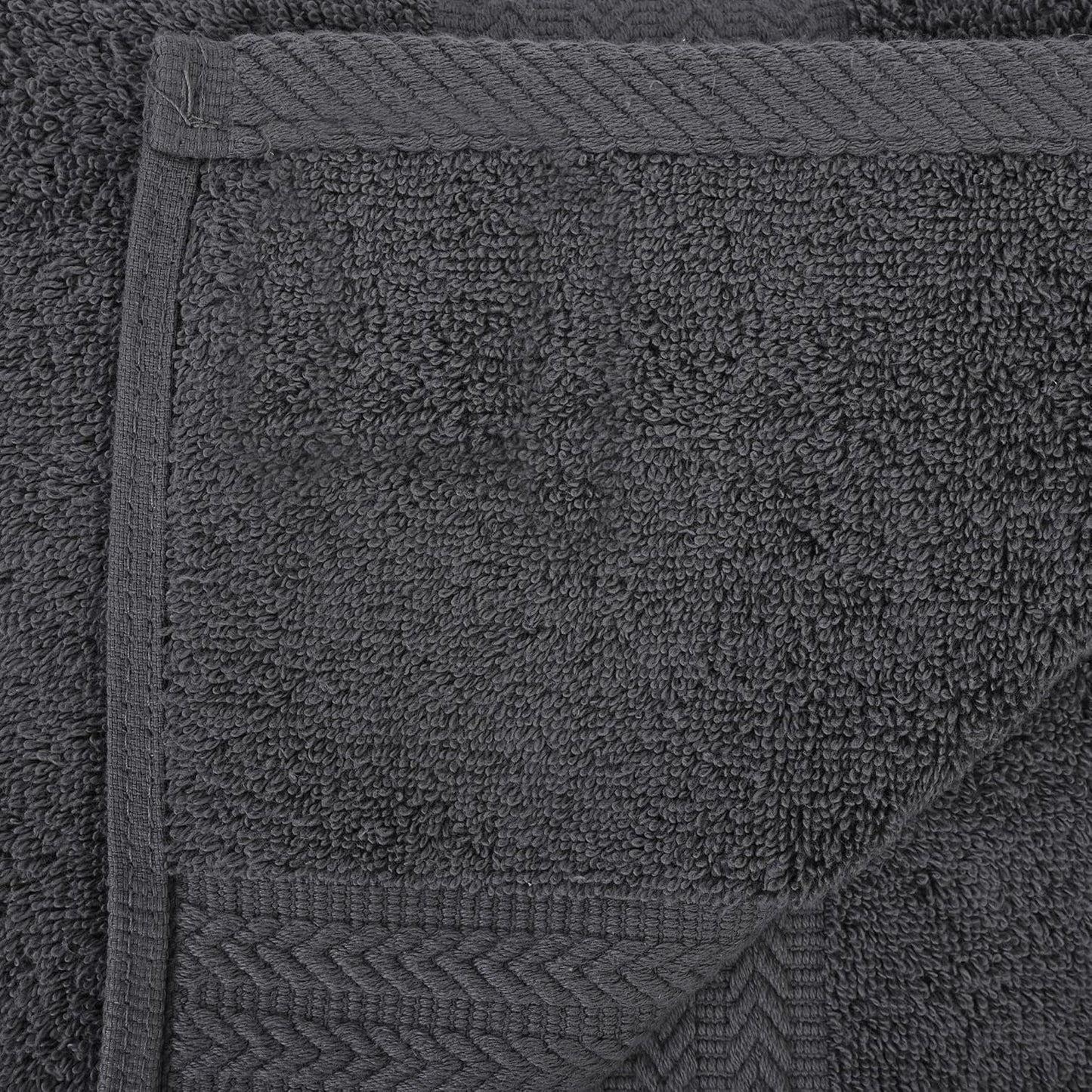 HERCULEAN Oversized Bath Sheet 35 x 75 Pack of 2 | 450 GSM Quick Dry and Highly Absorbent | 100% Cotton Terry Towels for Bathroom - Perfect for Shower - Pool and Spa - Luxury Soft Towels - Light Grey