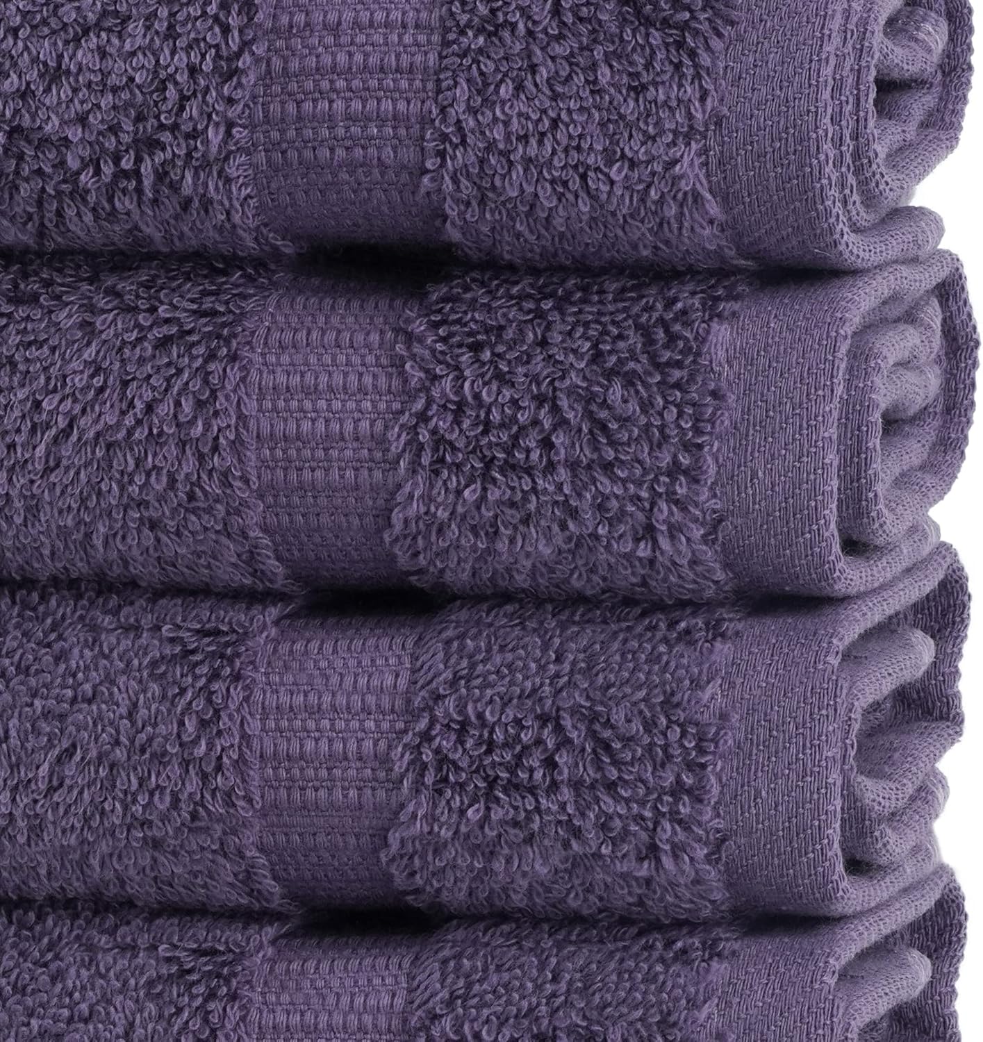 Chakir Turkish Linens | Hotel & Spa Quality 100% Cotton Premium Turkish Towels | Soft & Absorbent (4-Piece Washcloths, Plum)