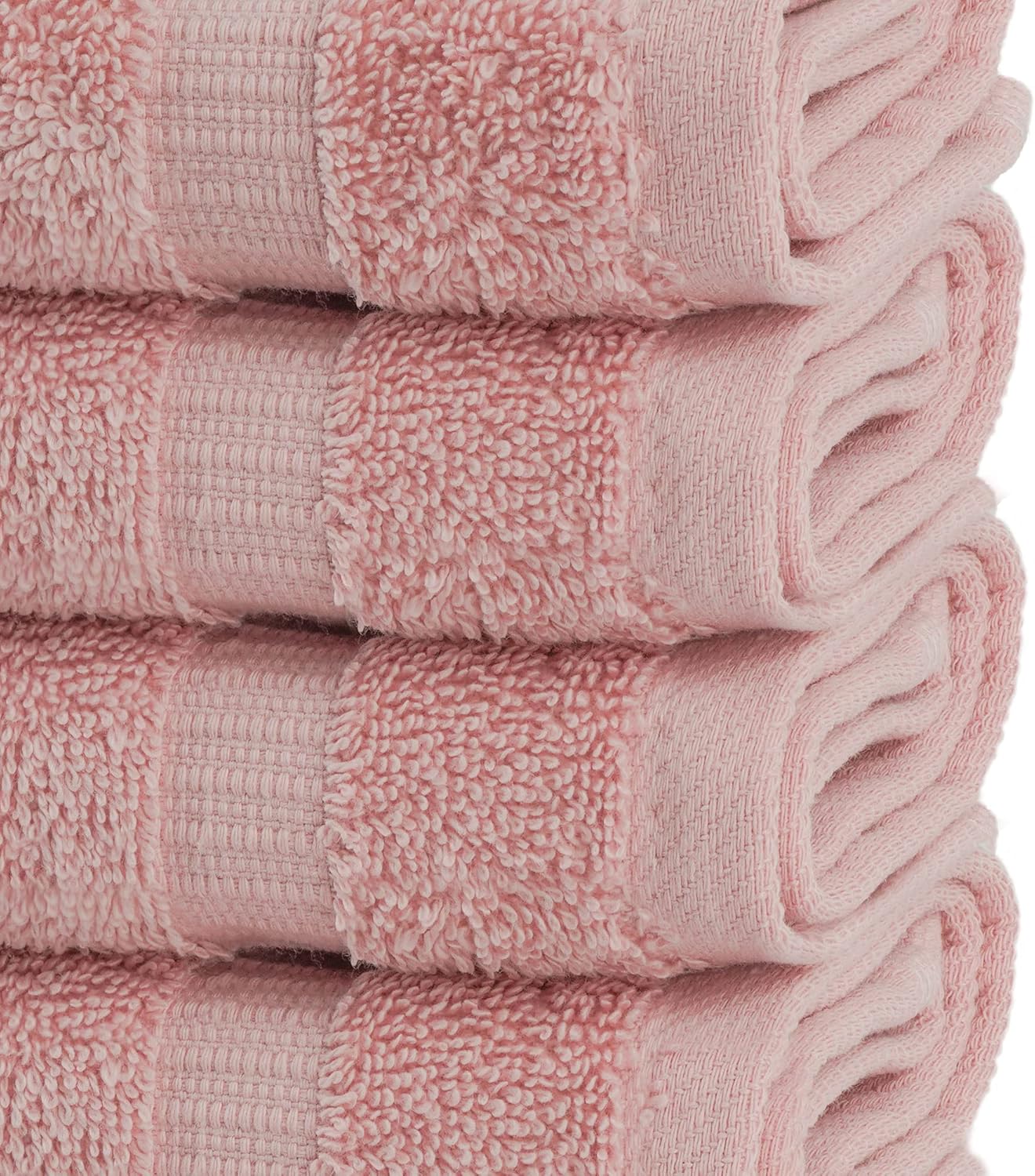 Chakir Turkish Linens | Hotel & Spa Quality 100% Cotton Premium Turkish Towels | Soft & Absorbent (4-Piece Washcloths, Pink)