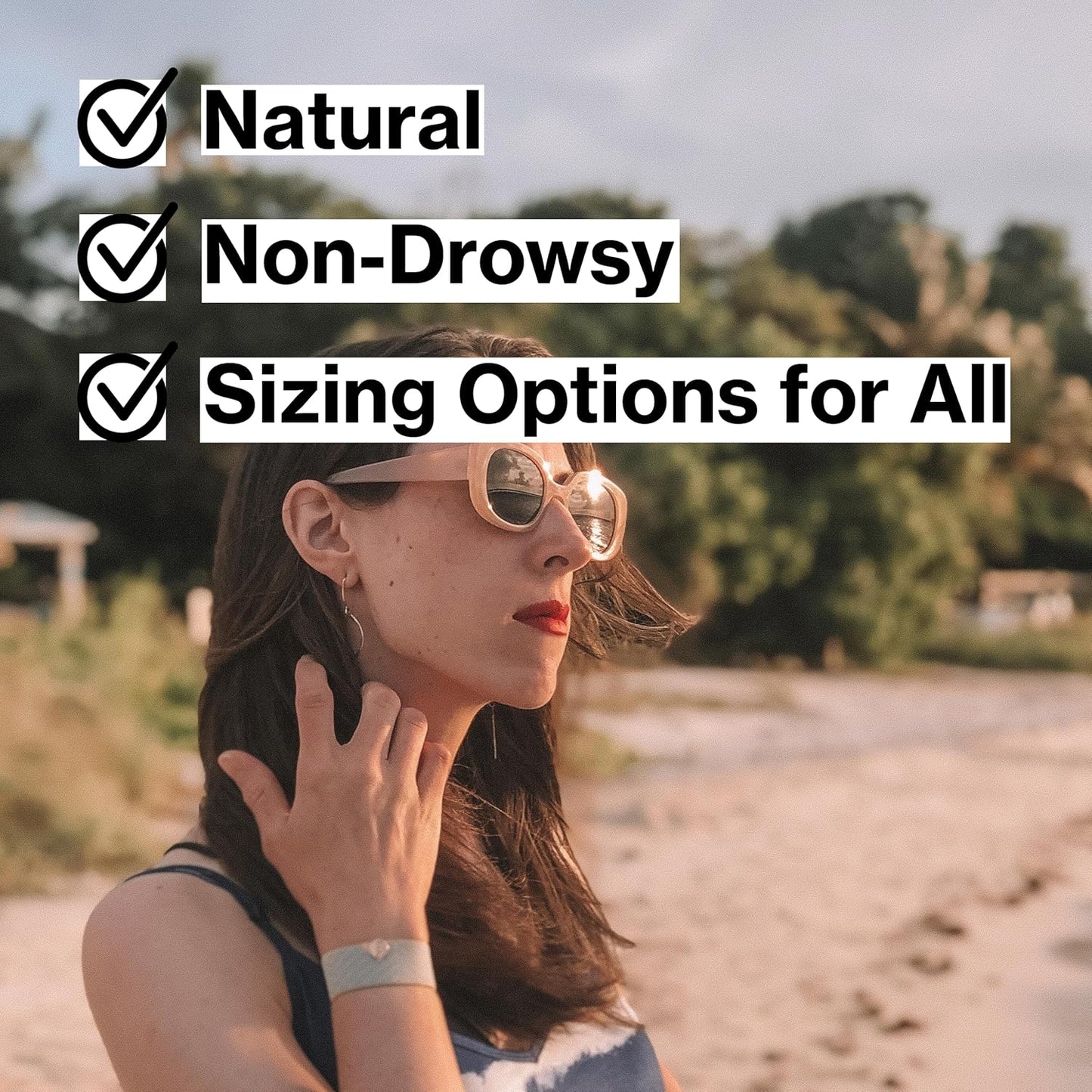 Blisslets Acupressure Relief Band - Cartagena Collection - Parentage (Blue/Camel/Gold, Large - 6 3/4" - 7 1/2")