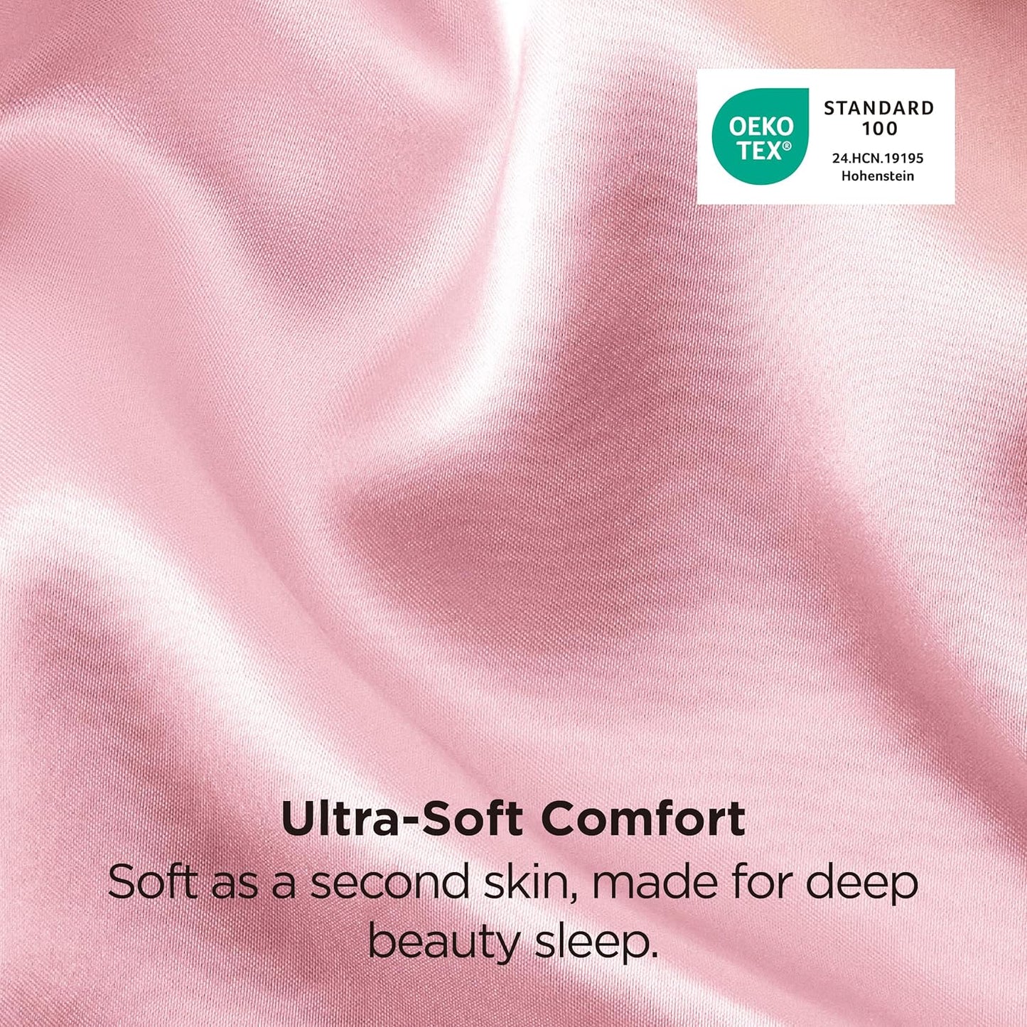 Bedsure Satin Pillowcase 2 Pack Similar to Silk Pillow Cases Standard Size, Pillow Case for Sleeping Women with Envelope Closure, Gifts for Women Men, Pink, 20x26 Inches, 2pcs