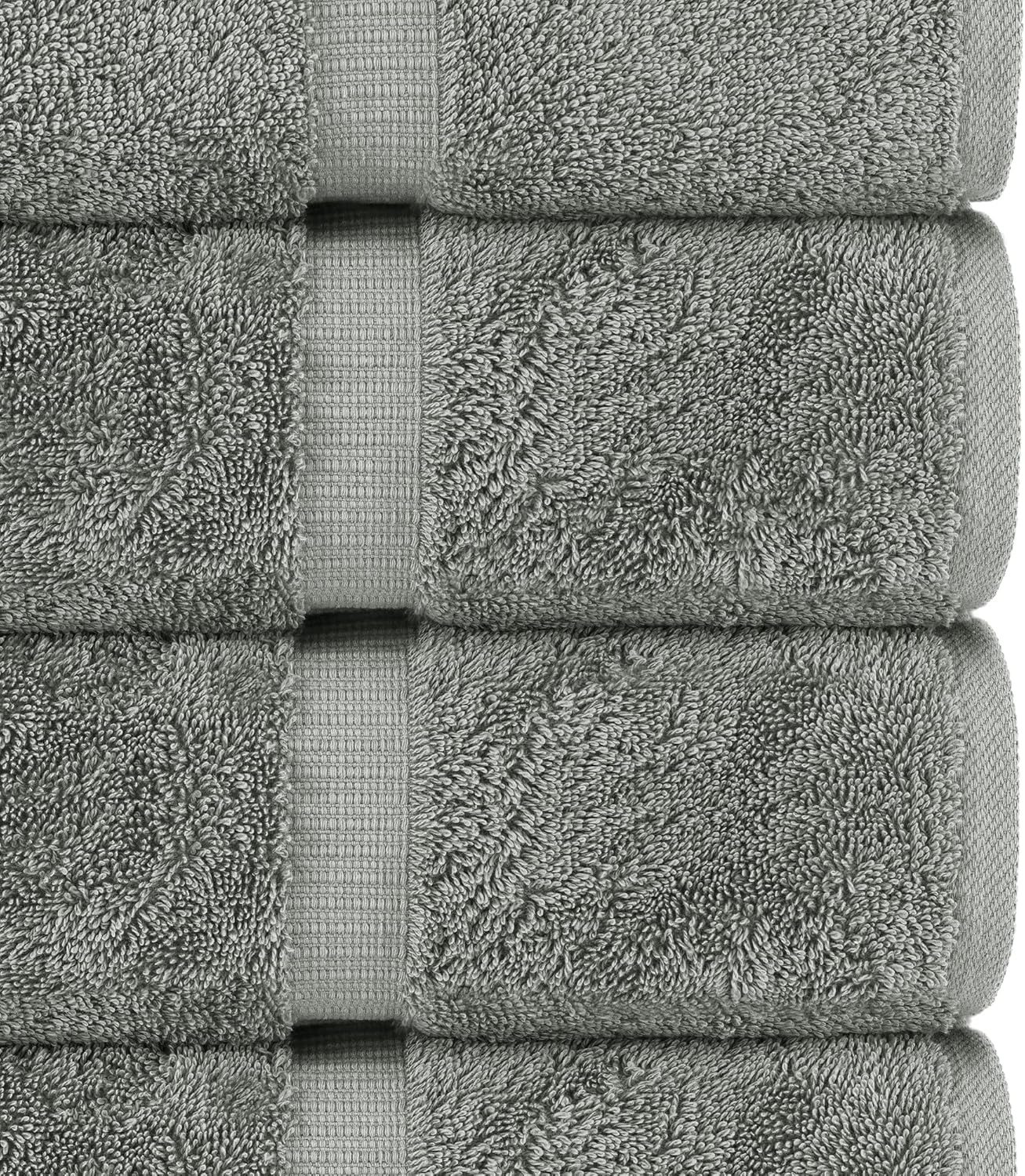 Chakir Turkish Linens | Hotel & Spa Quality 100% Cotton Premium Turkish Towels | Soft & Absorbent (4-Piece Bath Towels, Gray)