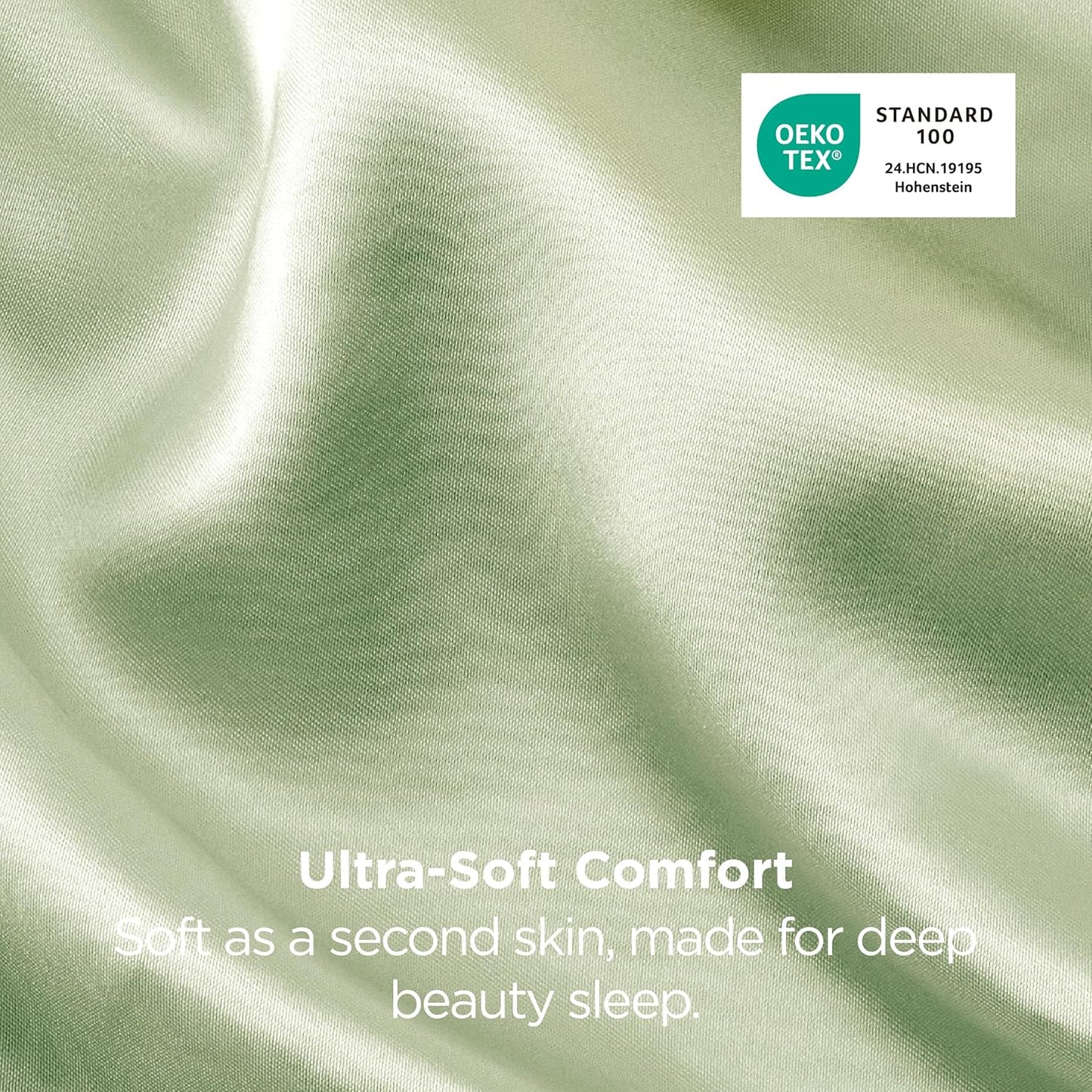 Bedsure Satin Pillowcase 2 Pack Similar to Silk Pillow Cases Standard Size, Pillow Case for Sleeping Women with Envelope Closure, Gifts for Women Men, Sage Green, 20x26 Inches, 2pcs