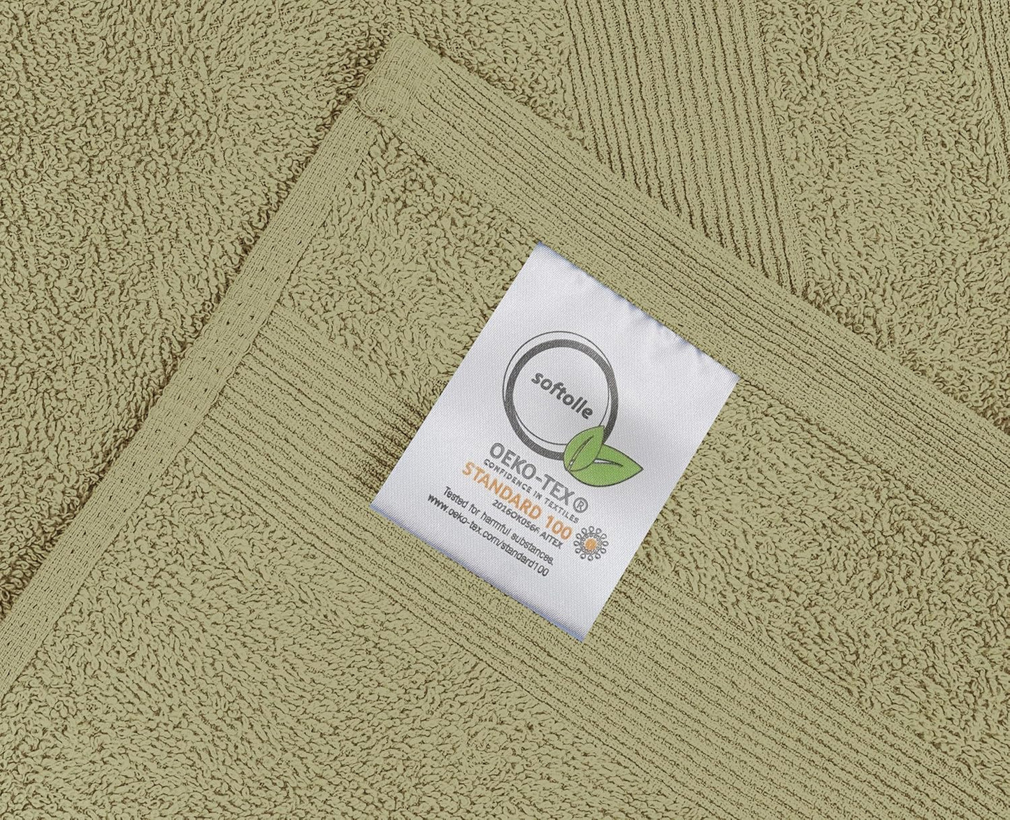Premium Hand Towels Pack of 6 (16" x 30”) 100% Combed Ring Spun Cotton | Highly Absorbent Hand Towels Set | Ultra Soft for Home, Gym & Spa (Sage Green)